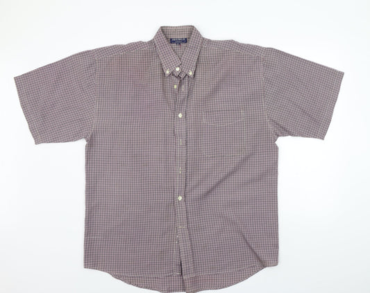 Mens UK Size XL originals Red  Button-Up Short Sleeve Casual Shirt
