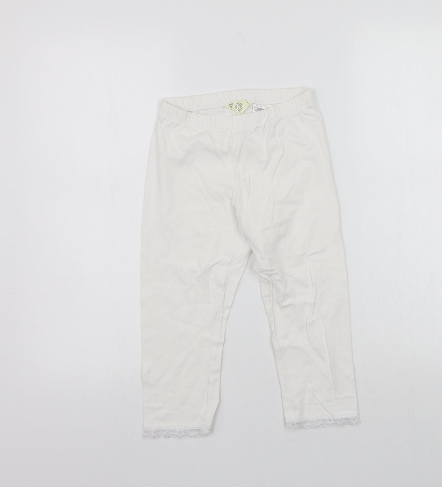 H&M Girls White   Jegging Trousers Size 10-11 Years - Elastic Waist Band