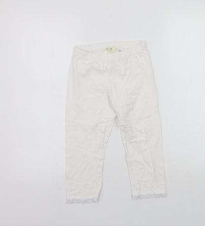 H&M Girls White   Jegging Trousers Size 10-11 Years - Elastic Waist Band