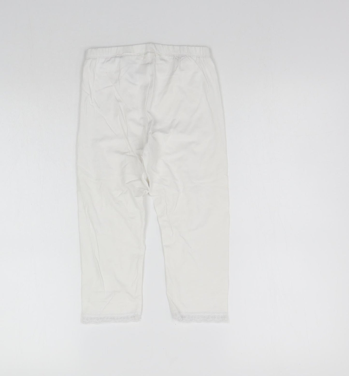 H&M Girls White   Jegging Trousers Size 10-11 Years - Elastic Waist Band