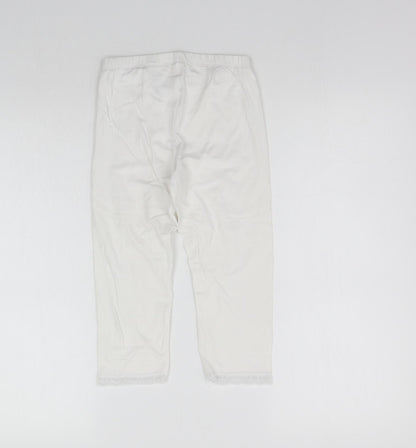 H&M Girls White   Jegging Trousers Size 10-11 Years - Elastic Waist Band