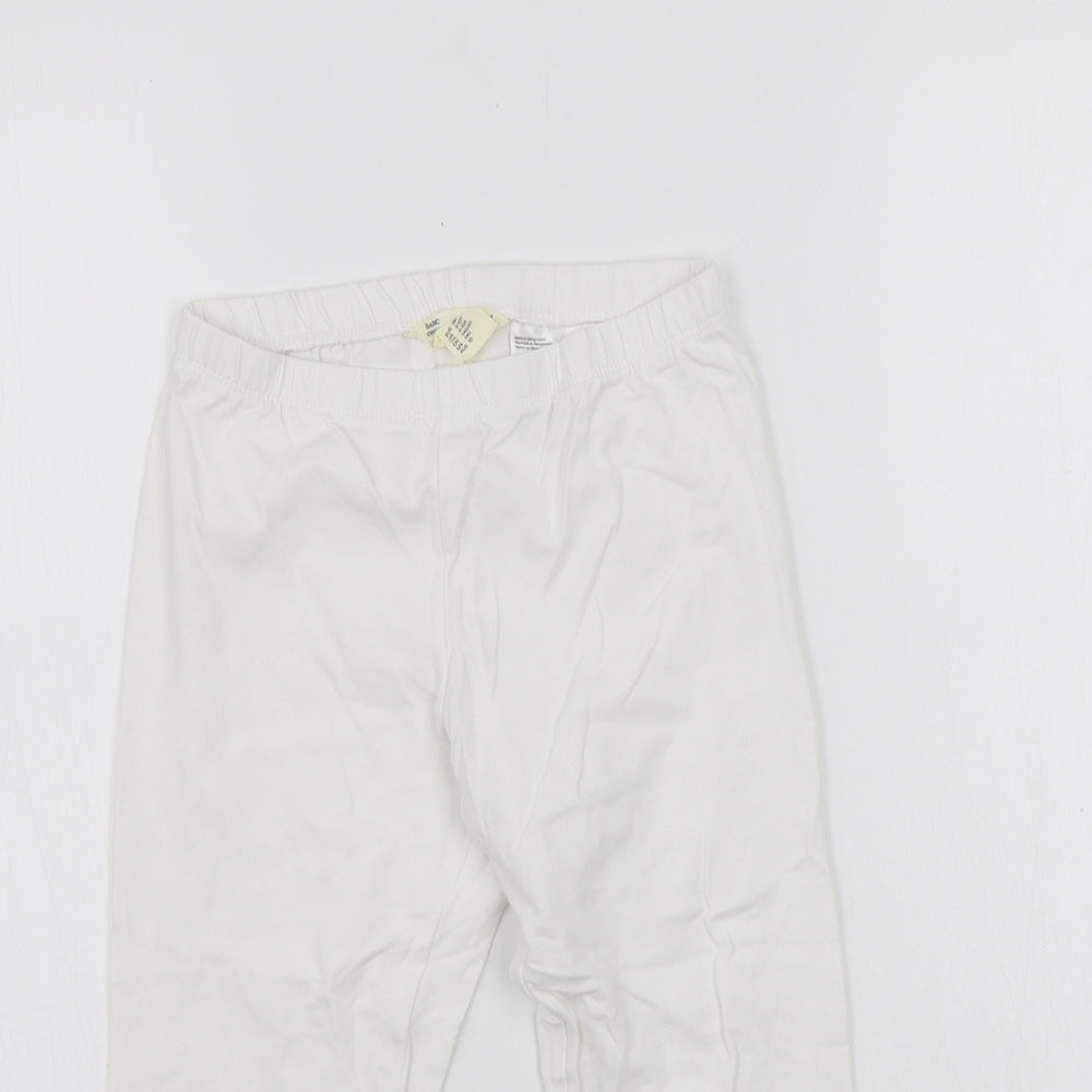 H&M Girls White   Jegging Trousers Size 10-11 Years - Elastic Waist Band