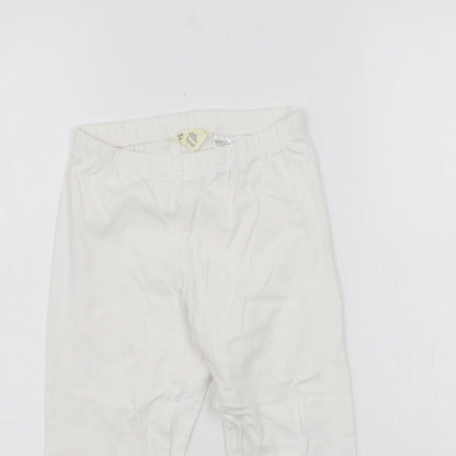 H&M Girls White   Jegging Trousers Size 10-11 Years - Elastic Waist Band