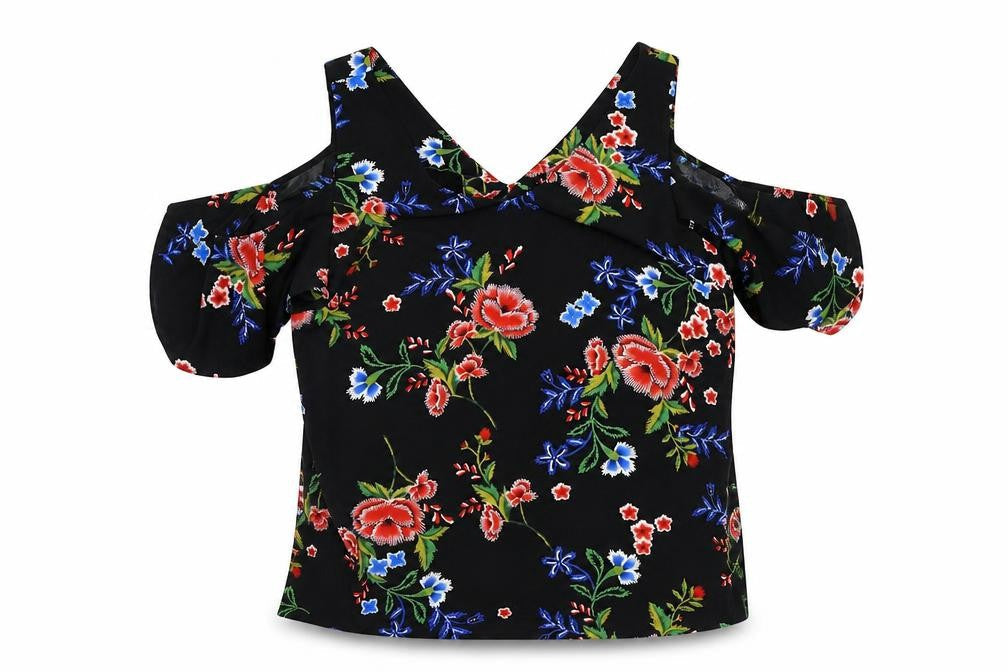 Womens UK Size 14 Peacocks Black Basic Blouse