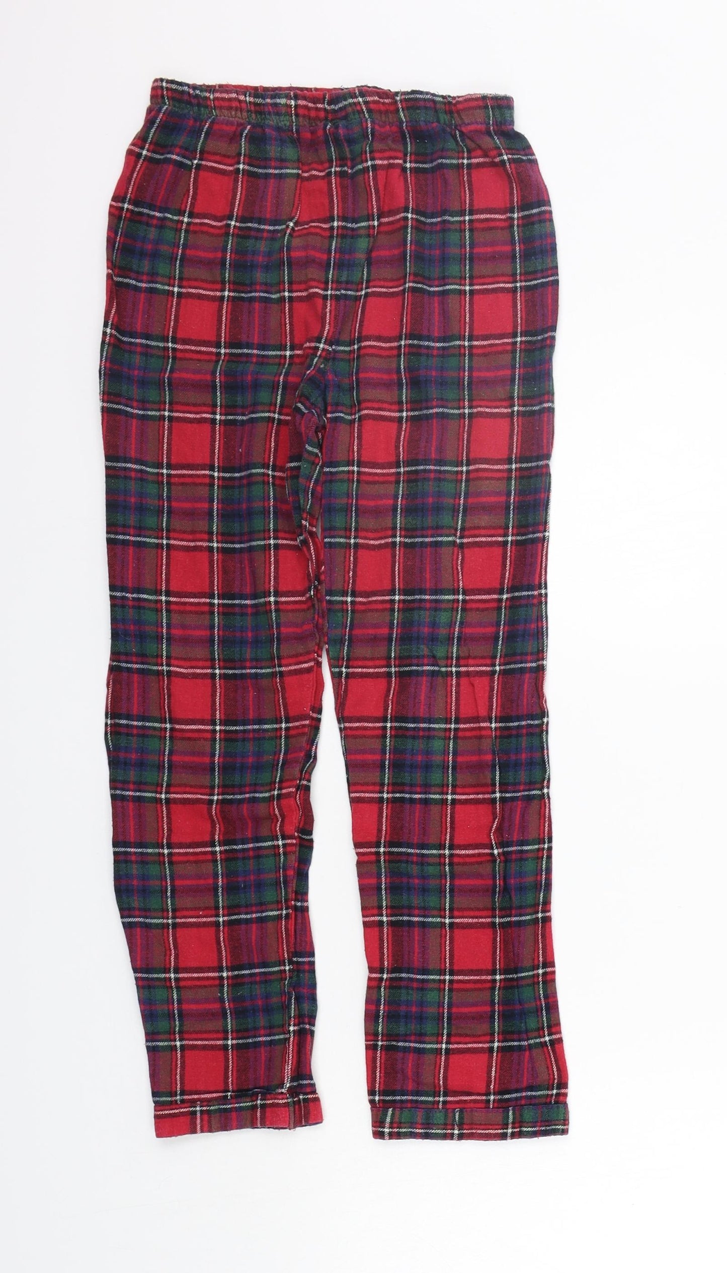 Young Dimension Girls Red Check  Top Lounge Pants Size 8-9 Years  - Elastic Waist Band