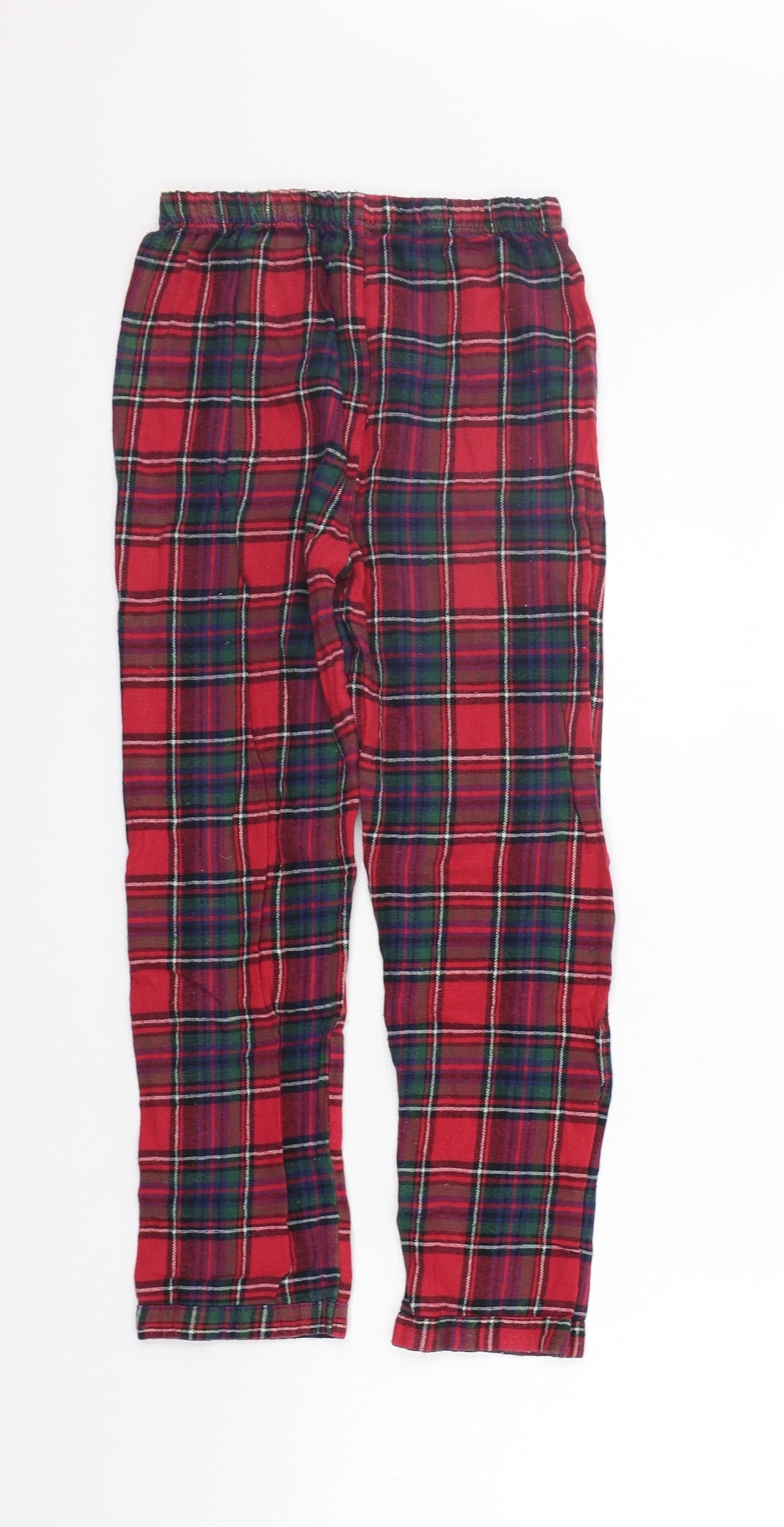 Young Dimension Girls Red Check  Top Lounge Pants Size 8-9 Years  - Elastic Waist Band