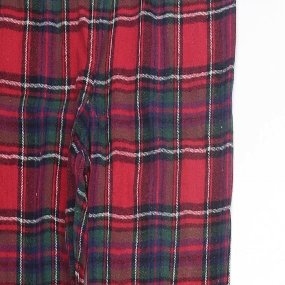 Young Dimension Girls Red Check  Top Lounge Pants Size 8-9 Years  - Elastic Waist Band