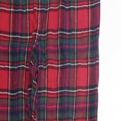 Young Dimension Girls Red Check  Top Lounge Pants Size 8-9 Years  - Elastic Waist Band
