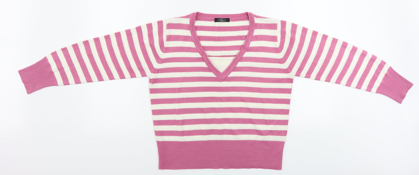Womens UK Size S BM Pink Pullover Jumper