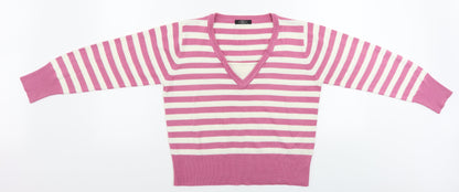 Womens UK Size S BM Pink Pullover Jumper