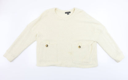 Primark  Womens Ivory   Pullover Jumper Size M