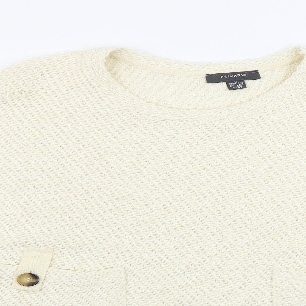 Primark  Womens Ivory   Pullover Jumper Size M