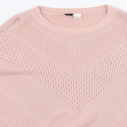Womens UK Size L H&M Pink Pullover Jumper