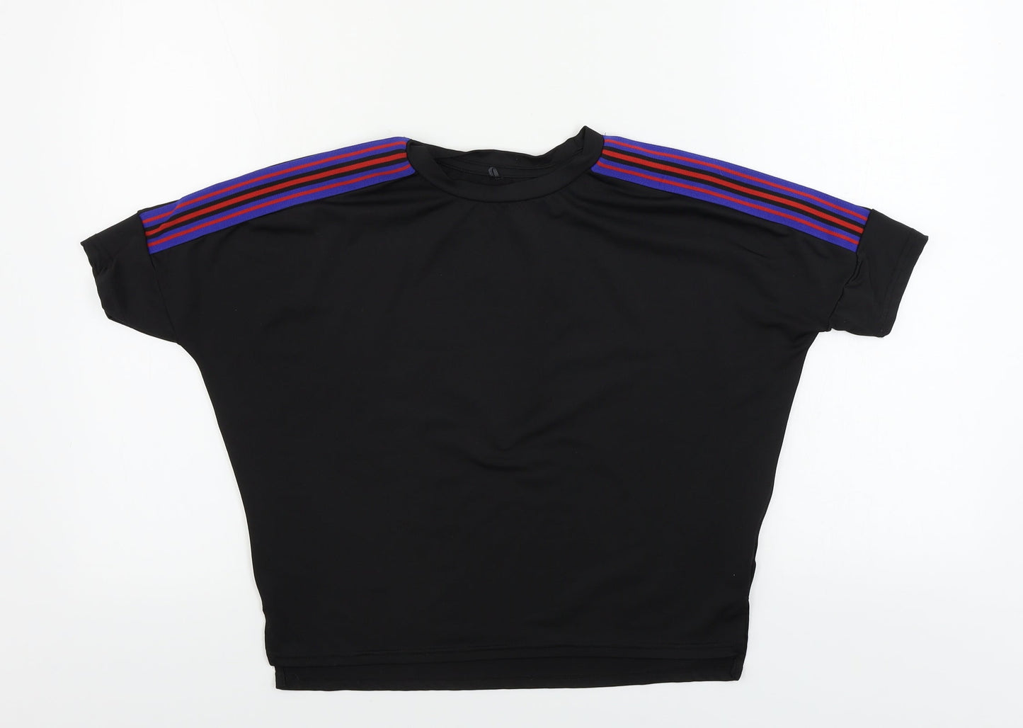 Womens UK Size 6 WORKOUT Black Basic T-Shirt