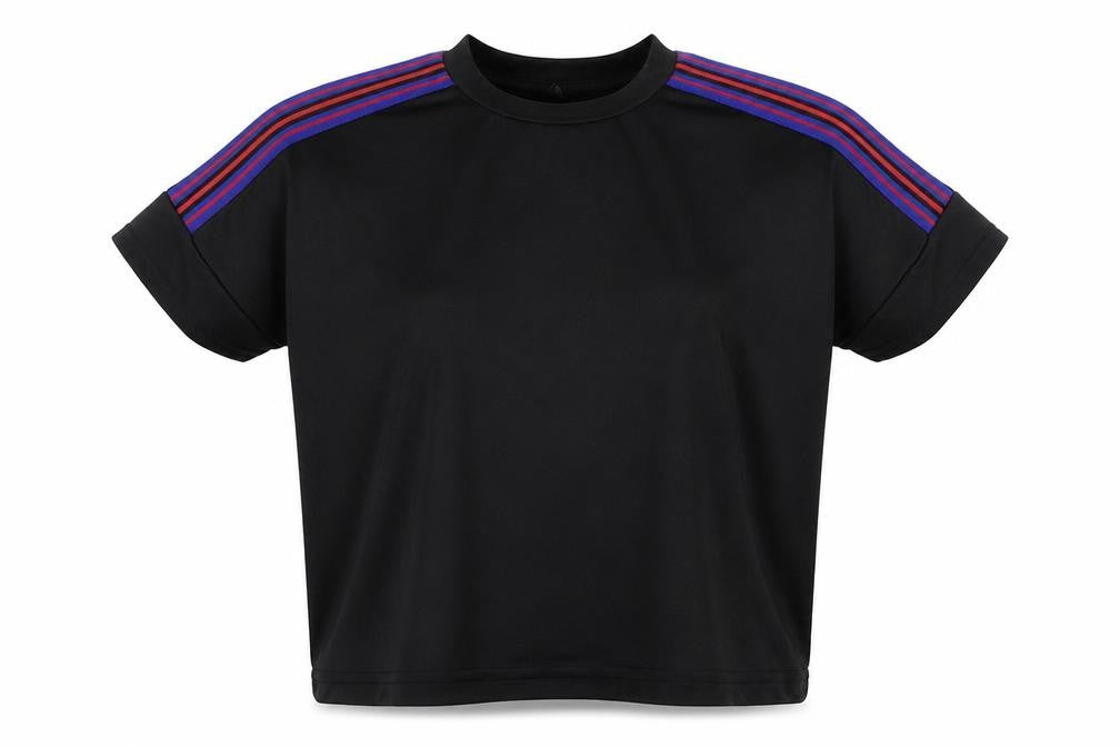 Womens UK Size 6 WORKOUT Black Basic T-Shirt