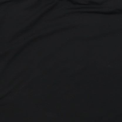 Womens UK Size 6 WORKOUT Black Basic T-Shirt