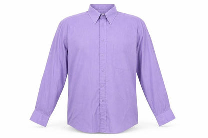 Mens UK Size 16 Essentials Purple  Button-Up Long Sleeve Casual Shirt