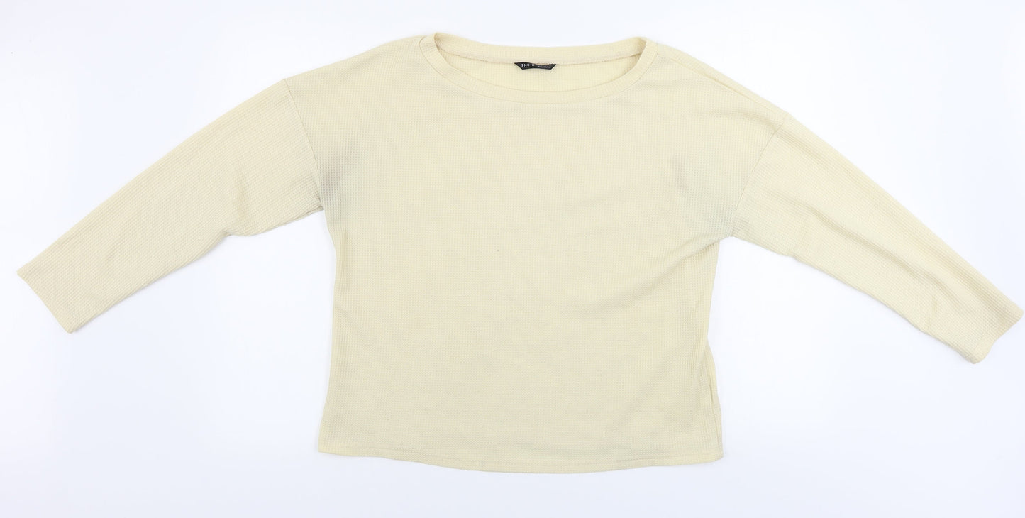 SheIn Womens Yellow   Pullover Jumper Size M