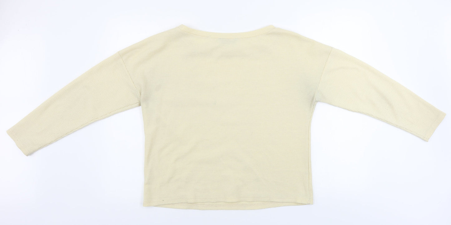 SheIn Womens Yellow   Pullover Jumper Size M