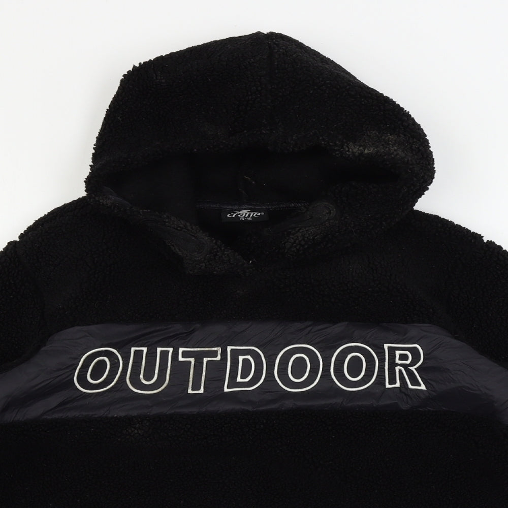 Crane Girls Black   Pullover Hoodie Size 14-15 Years