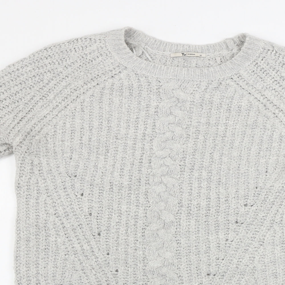 TU Womens Grey   Jumper Dress  Size 10