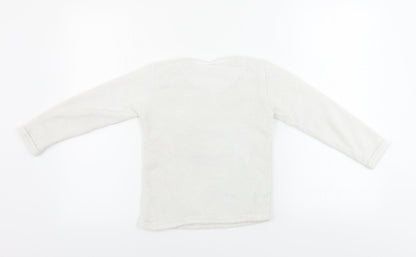 Disney  Girls White   Pullover Jumper Size 6-7 Years