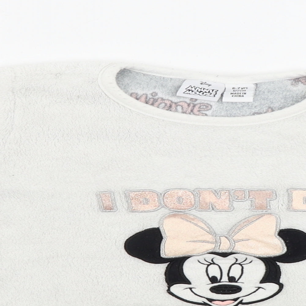 Disney  Girls White   Pullover Jumper Size 6-7 Years