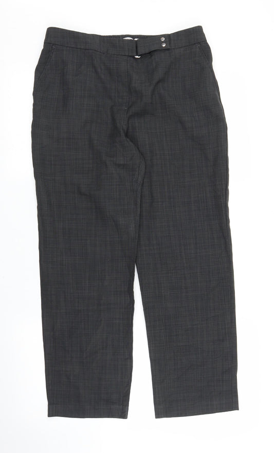 Womens UK Size 14 M&S Regular Fit Capri Grey Trousers