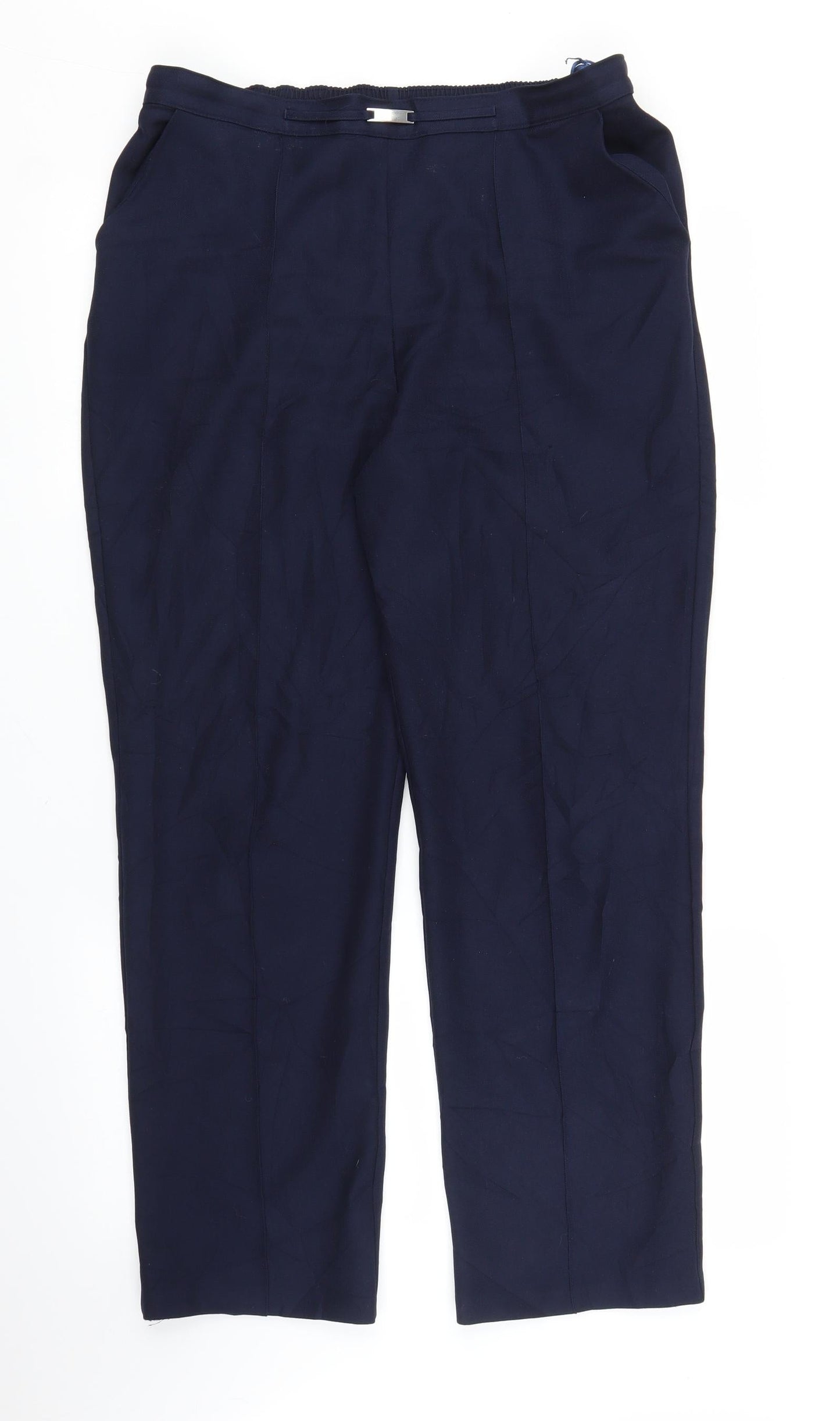 Womens UK Size 12 Matalan Regular Fit Capri Blue Trousers