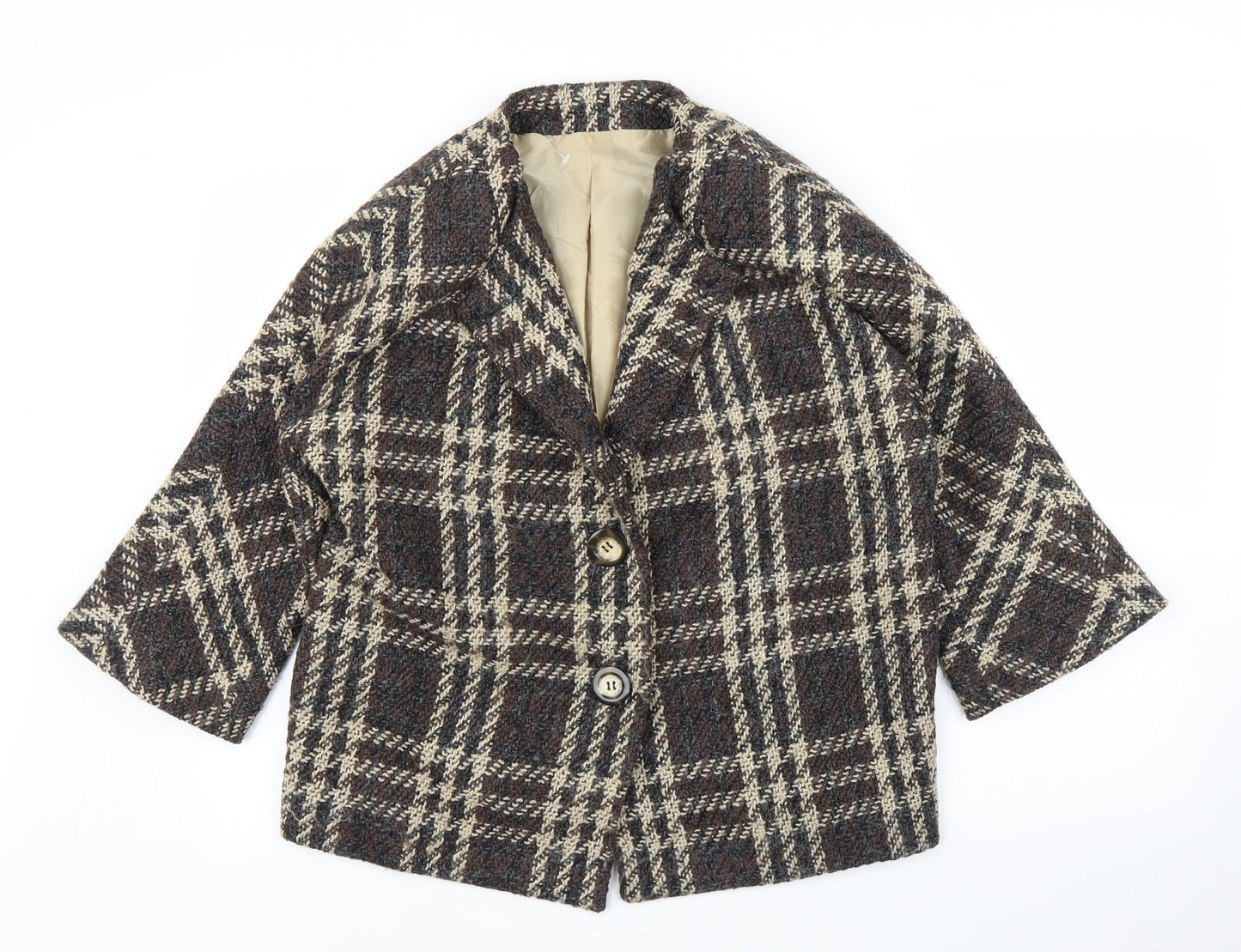 Womens UK Size L Preworn Brown Overcoat