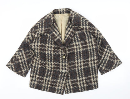 Womens UK Size L Preworn Brown Overcoat