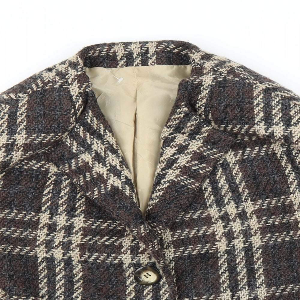 Womens UK Size L Preworn Brown Overcoat