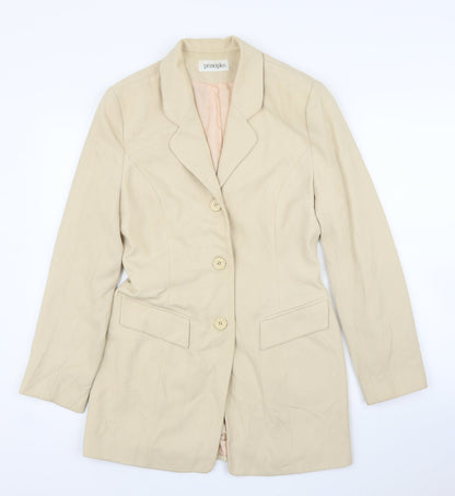 Womens UK Size 10 Principles Beige Cardigan Jumper