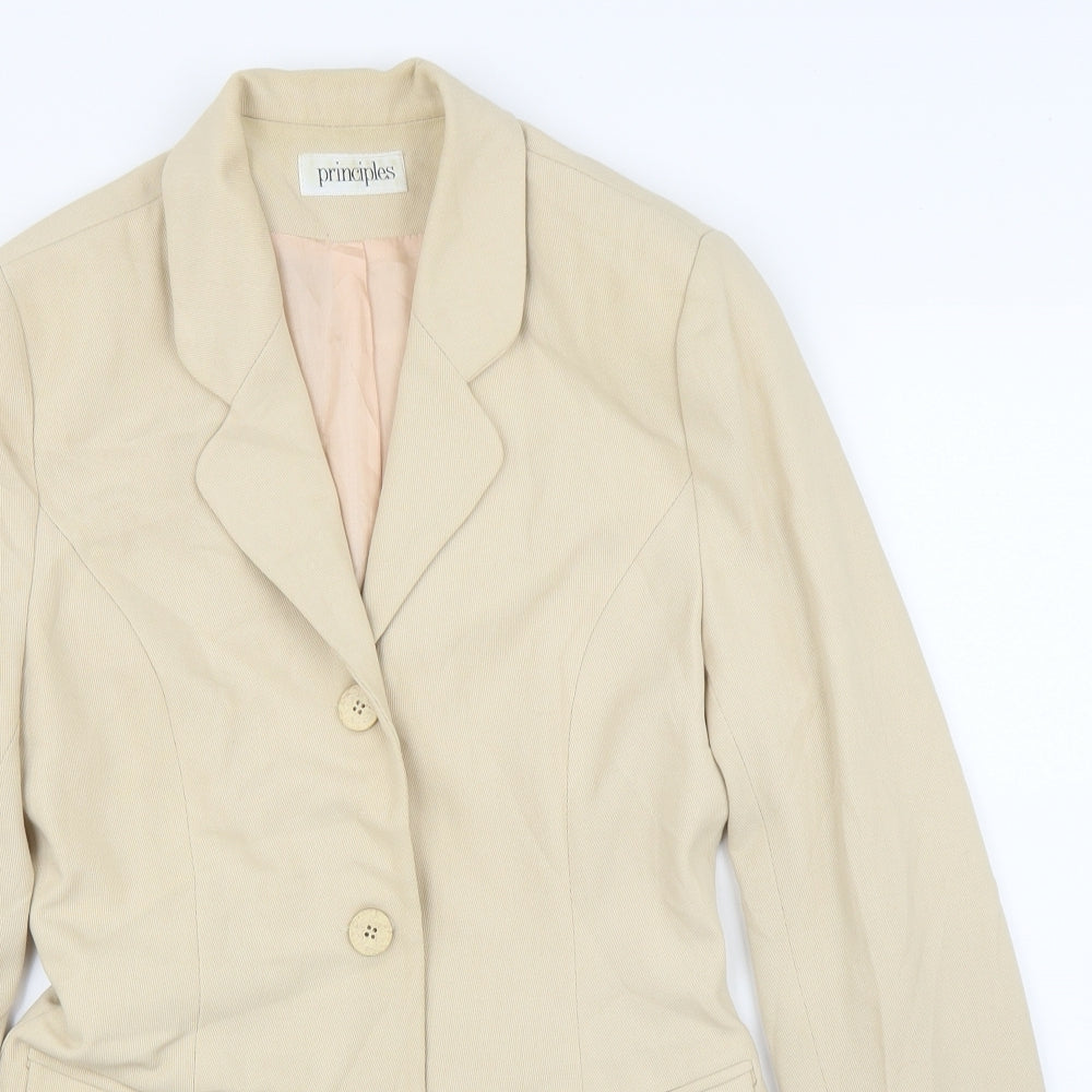 Womens UK Size 10 Principles Beige Cardigan Jumper