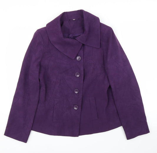 EWM Womens Purple   Cardigan Jumper Size 10