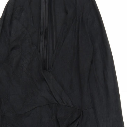 Missguided Womens Black   Wrap Dress  Size 10