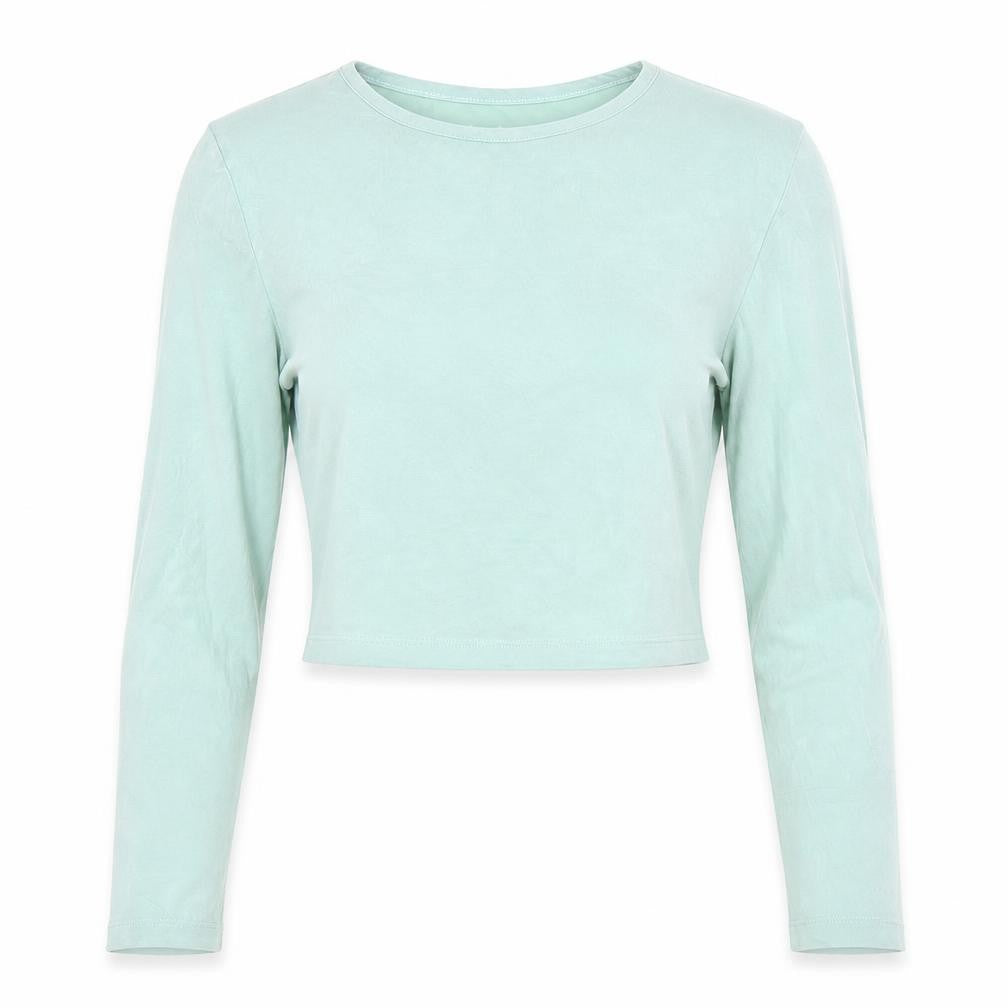 Womens UK Size 12 ASOS Green Cropped Blouse