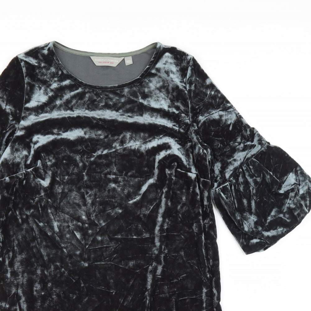 Dorothy Perkins Womens Green  Velvet Shift  Size 10