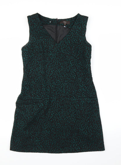 NEXT Womens Green   A-Line  Size 10  - Leopard print