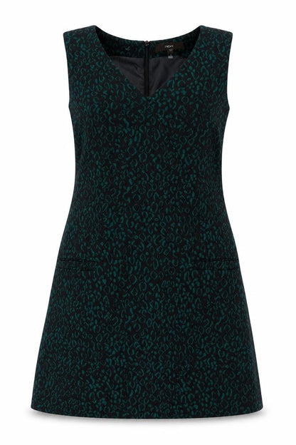 NEXT Womens Green   A-Line  Size 10  - Leopard print