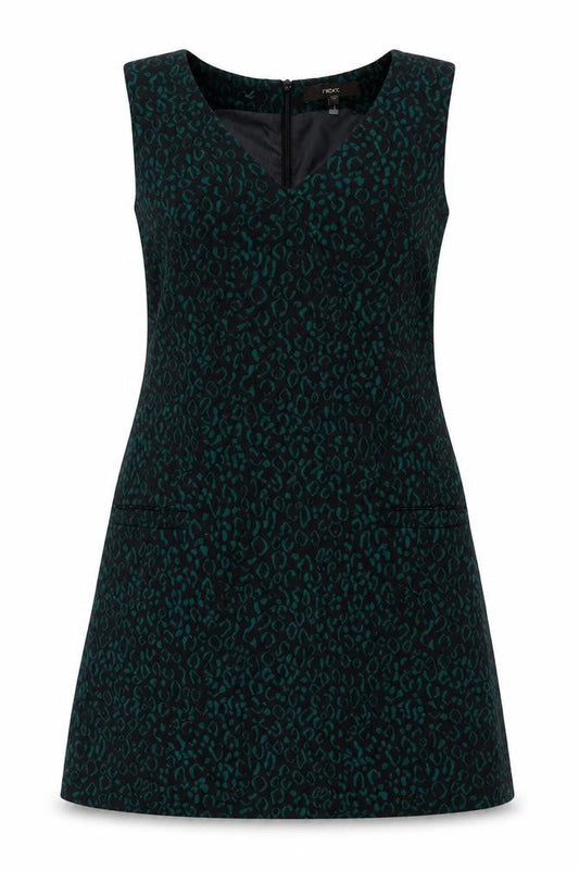 NEXT Womens Green   A-Line  Size 10  - Leopard print