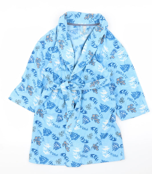 Primark Boys Blue Solid   Robe Size 5 Years