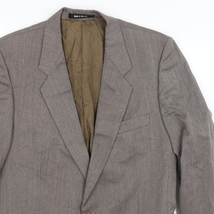 Mens UK Size M St Michael Regular Brown Suit Jacket