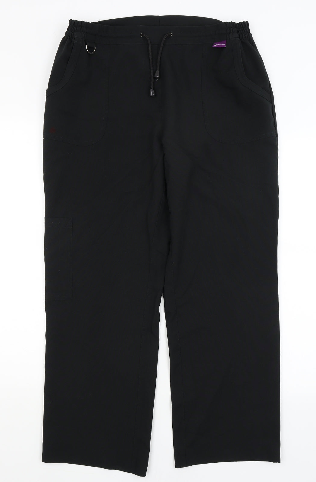 Womens UK Size 14 Dimensions Regular Fit Dress Pants Black Trousers