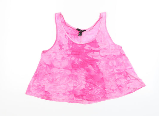 Womens UK Size 8 Atmosphere Pink Cropped Tank
