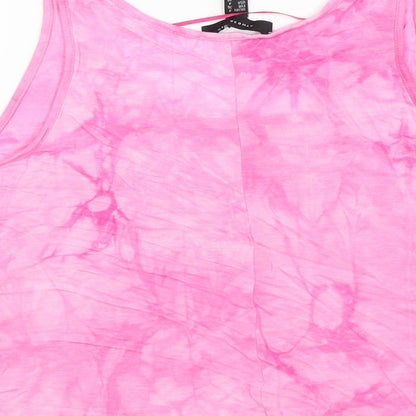 Womens UK Size 8 Atmosphere Pink Cropped Tank
