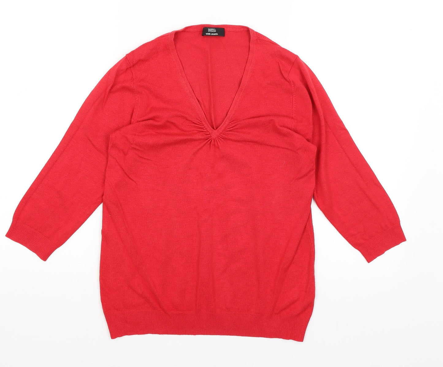 Womens UK Size 12 M&S Red Pullover Jumper