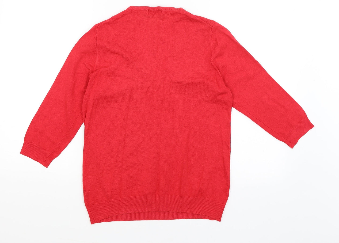 Womens UK Size 12 M&S Red Pullover Jumper