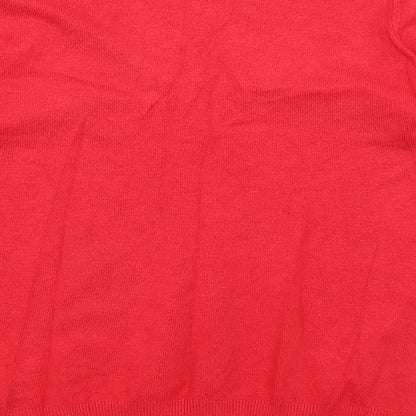 Womens UK Size 12 M&S Red Pullover Jumper