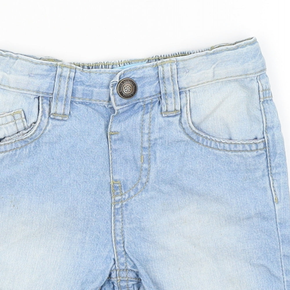 Little Rebel Baby Blue   Cropped Jeans Size 12-18 Months